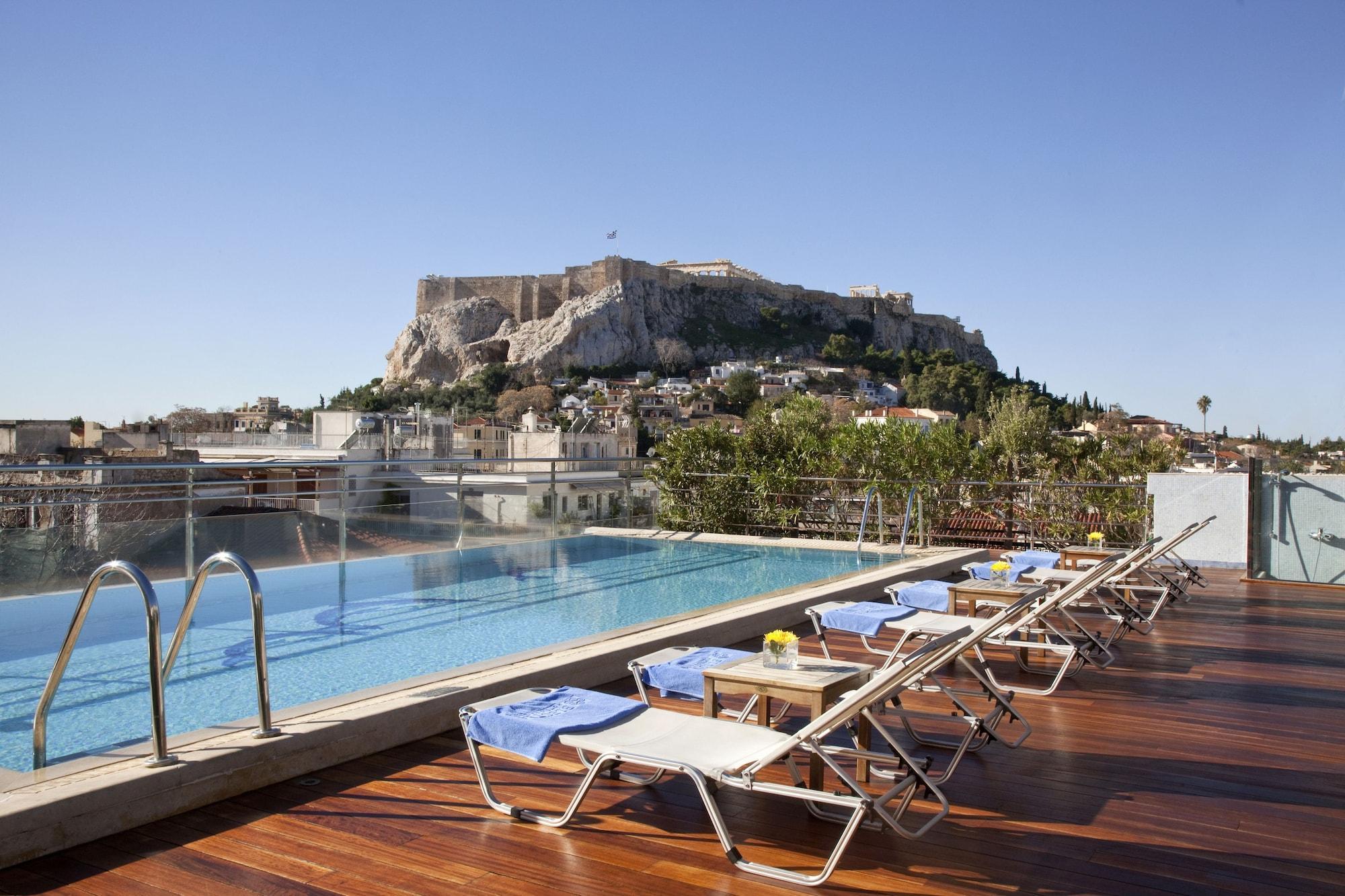 Electra Palace Athens Hotel Buitenkant foto The Acropolis view from the hotel