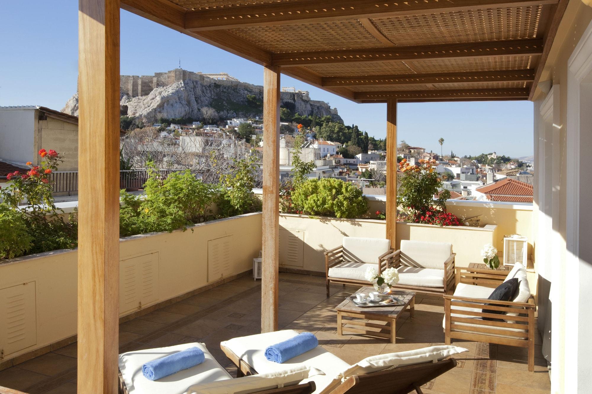 Electra Palace Athens Hotel Buitenkant foto The Acropolis view from the hotel