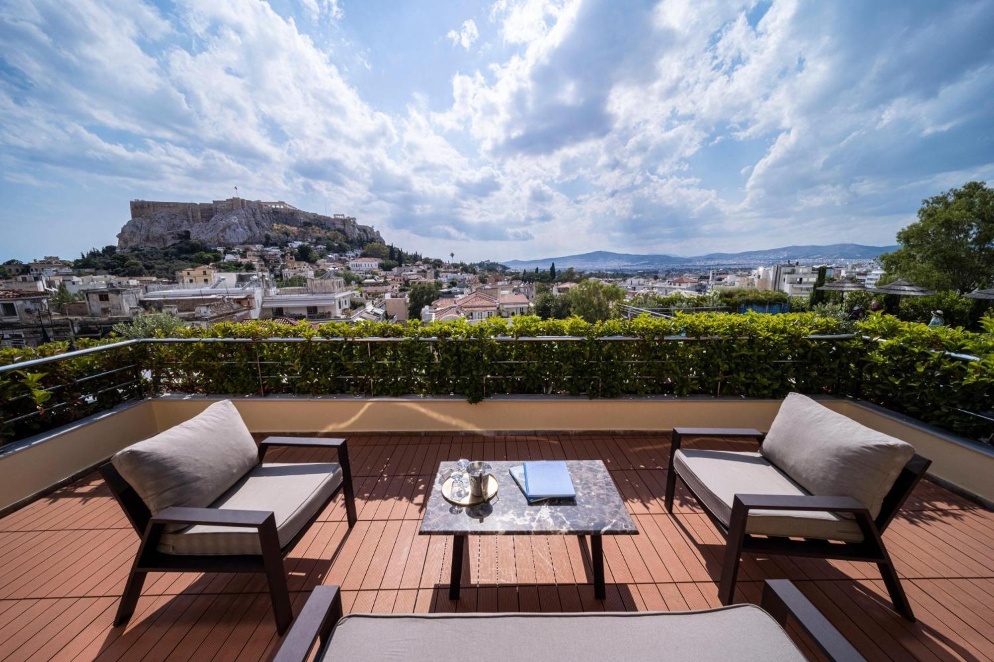 Electra Palace Athens Hotel Buitenkant foto View of Acropolis from the hotel